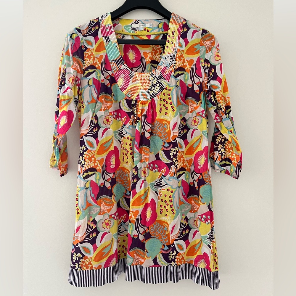 Women’s Multicolor Floral Swim Cover-Up Tunic